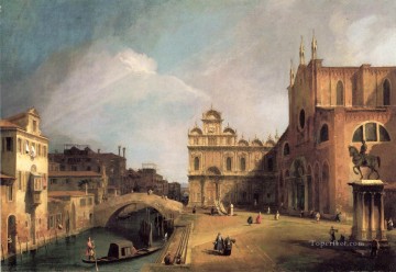 Canaletto Painting - Santi Giovanni E Paolo And The Scuola Di San Marco 1726 Canaletto